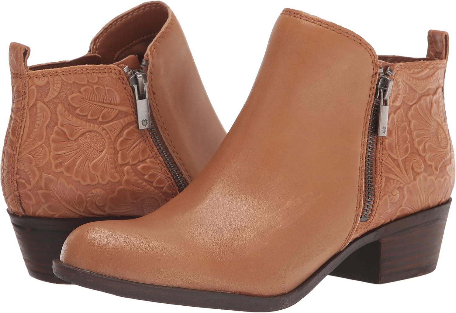 image:imageLucky Brand Womens Basel Bootie Ankle BootCaramel