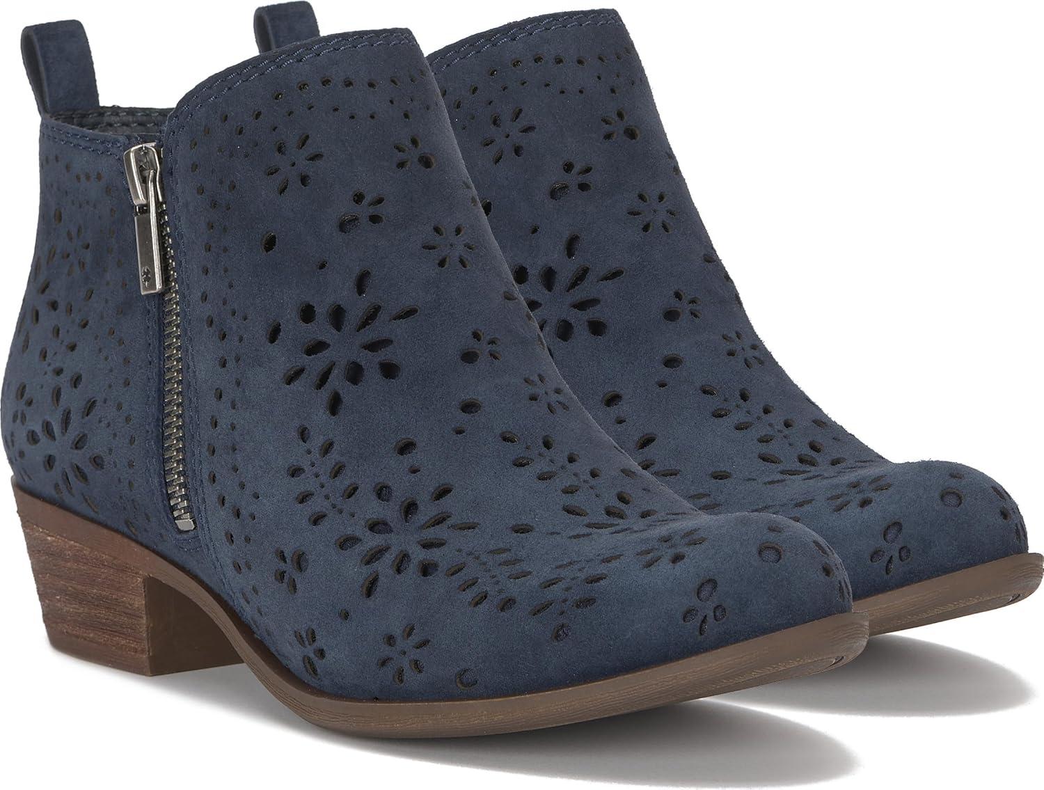 image:imageLucky Brand Womens Basel Bootie Ankle BootNavy Blazer Suede