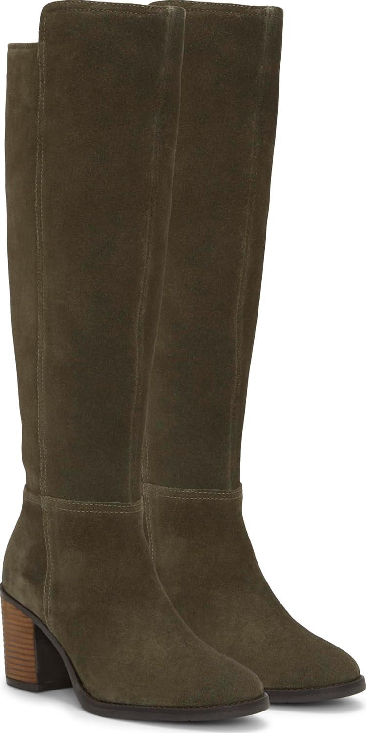 image:imageLucky Brand Womens Bonnay Knee High BootsKhaki Extra Wide Calf