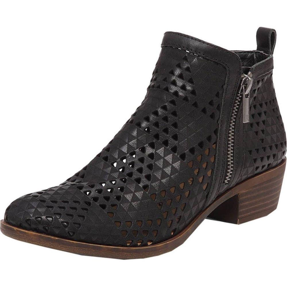 image:imageLucky Brand Womens Basel Bootie Ankle BootBlack Perforated Nubuck