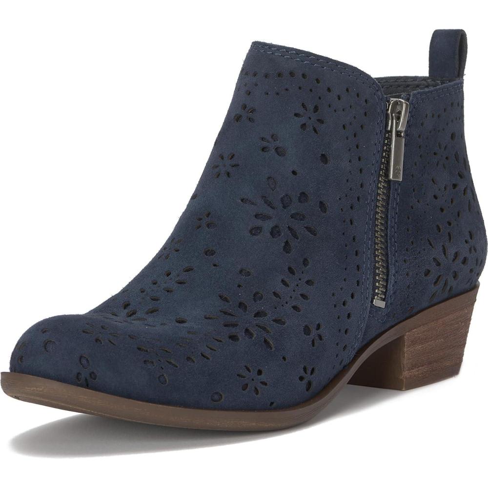 image:imageLucky Brand Womens Basel Bootie Ankle BootNavy Blazer Suede