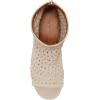 Lucky Brand womens Mofira Woven Peep Toe Bootie(Smoke Grey)