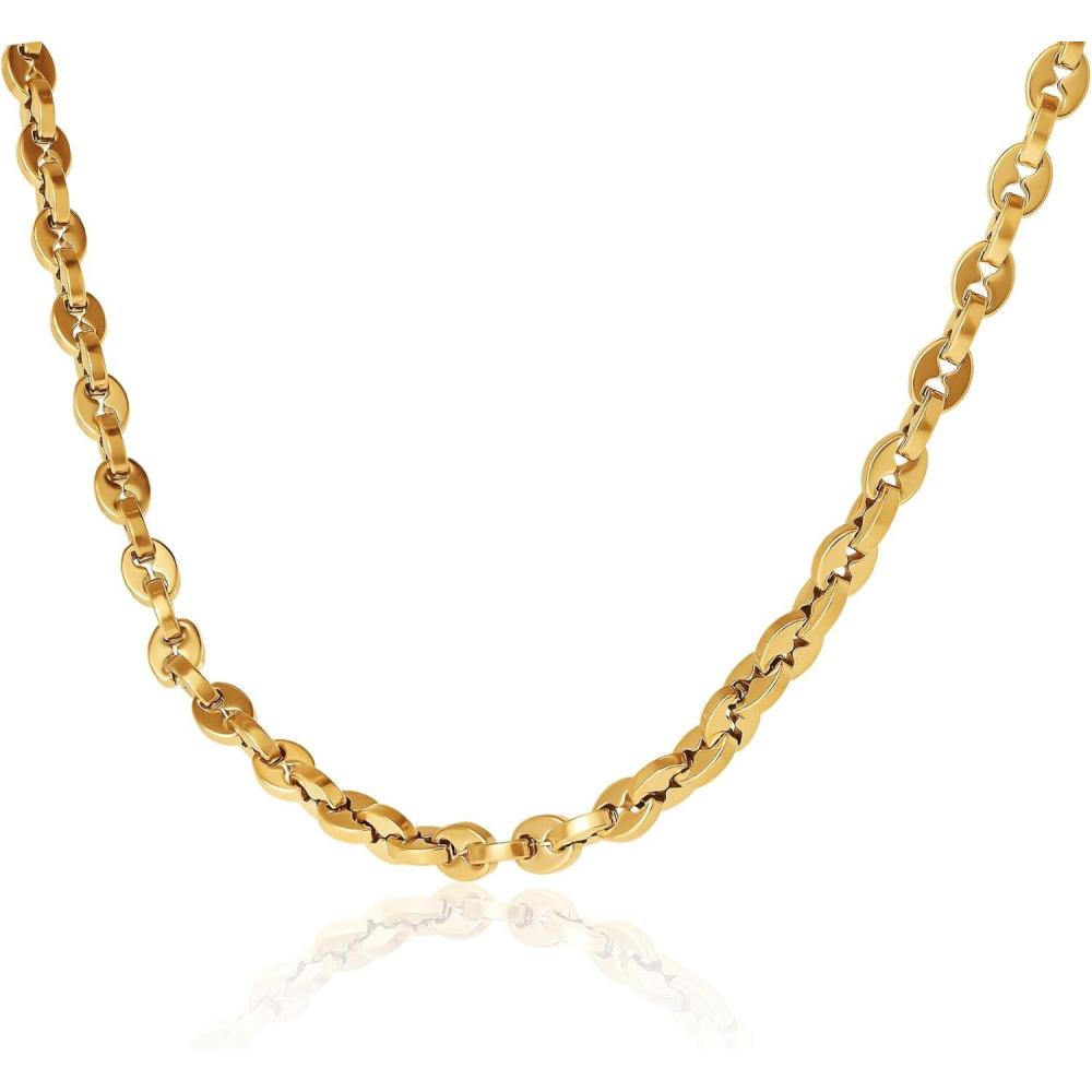 image:imageLucky Brand Mens Necklace 6MM Chain 22 IP GoldPlated 304 Stainless Steel Chain