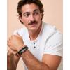 Lucky Brand 3-Row Black Bracelet for Men 8.5″, Stainless Steel Feather Bracelet