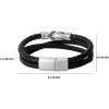 Lucky Brand 3-Row Bracelet for Men 8.5″, Stainless Steel Knotted Bracelet