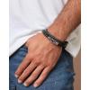 Lucky Brand 3-Row Bracelet for Men 8.5″, Stainless Steel Knotted Bracelet