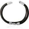 Lucky Brand 3-Row Bracelet for Men 8.5″, Stainless Steel Knotted Bracelet