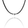 Lucky Brand Mens Black Rectangular Link Chain Necklace 22″, 304 Stainless Steel 5MM Chain, Black Jewelry