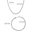 Lucky Brand Mens Rope Chain and Bracelet Set Stainless Steel, 22″ Necklace and Bracelet Set