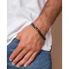 Lucky Brand Men’s Stainless Steel 8MM Figaro Bracelet – Black Plated Durable Chain Link Jewelry