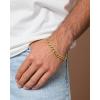Lucky Brand Mens Stainless Steel Bracelet 8.5″, Gold-Plated Figaro Chain Bracelet for Men