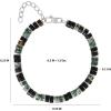 Lucky Brand Multi Green Bead Bracelet for Men, Stainless Steel 8.5″+1.5″ Beaded Green Bracelet
