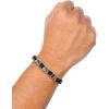 Lucky Brand Multi Green Bead Bracelet for Men, Stainless Steel 8.5″+1.5″ Beaded Green Bracelet