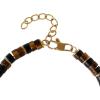 Lucky Brand Tiger’s Eye and Black Agate Bead Bracelet for Men, Stainless Steel 8.5″+1.5″ Beaded Bracelet