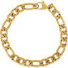 Lucky Brand Mens Stainless Steel Bracelet 8.5″, Gold-Plated Figaro Chain Bracelet for Men