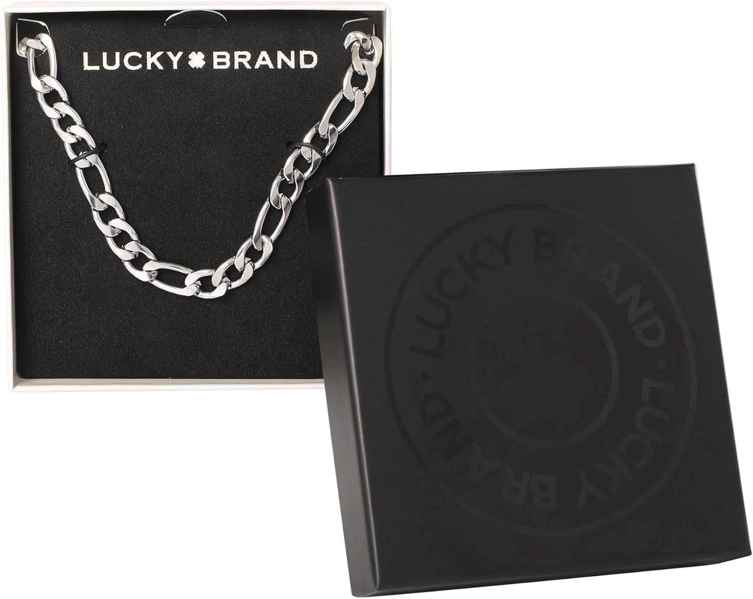 image:imageLucky Brand Large Figaro Chain Necklace for Men 22 Stainless Steel Necklace Chain Mens Gifts