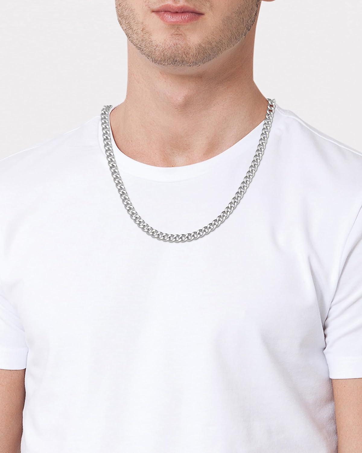 image:imageLucky Brand Mens Jewelry Set with Curb Chain Necklace 22 and Bracelet 85 304 4MM Stainless Steel