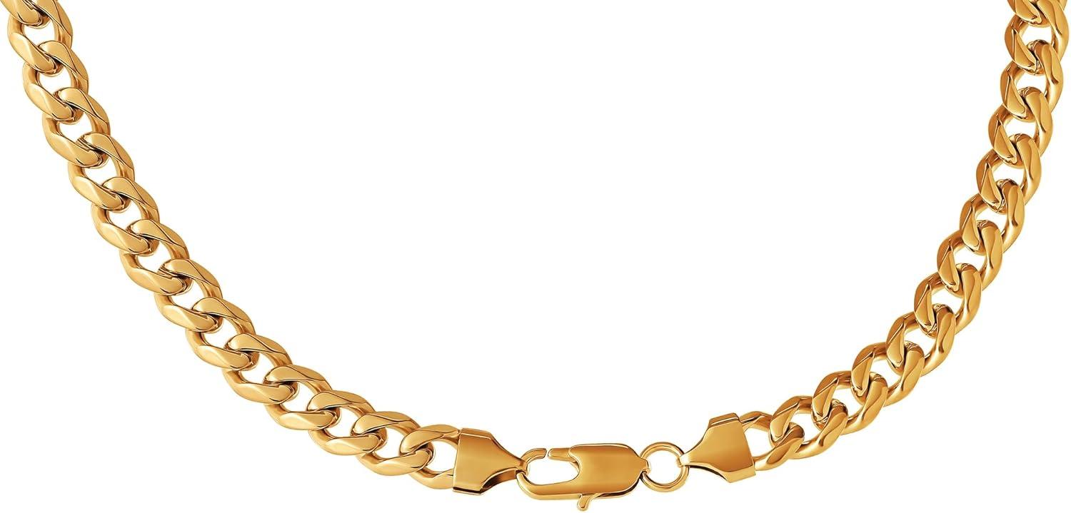 image:imageLucky Brand Mens Stainless Steel Curb Chain Necklace 20 Gold TonePlated 316L Stainless Steel