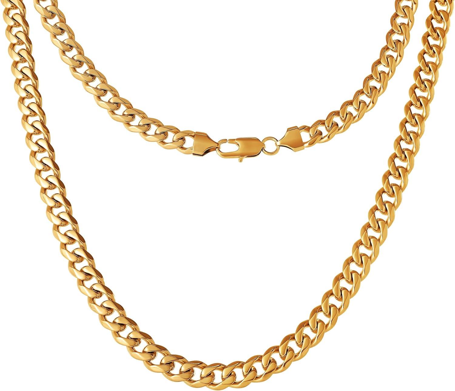 image:imageLucky Brand Mens Stainless Steel Curb Chain Necklace 20 Gold TonePlated 316L Stainless Steel