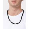 Lucky Brand Beaded Necklace for Men 22″, 304 Stainless Steel, Men’s Jewelry