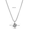 Lucky Brand Dice Pendant Necklace for Men 22″, Stainless Steel Jewelry