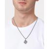 Lucky Brand Dice Pendant Necklace for Men 22″, Stainless Steel Jewelry