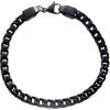 Lucky Brand Men’s Stainless Steel 6MM Spiga Chain Bracelet – Black Plated 8.75” Durable Link Jewelry