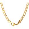 Lucky Brand Men’s Stainless Steel Figaro Chain Necklace – 22” Gold-Tone Plated 8MM 304 Steel Link Jewelry