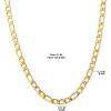 Lucky Brand Men’s Stainless Steel Figaro Chain Necklace – 22” Gold-Tone Plated 8MM 304 Steel Link Jewelry