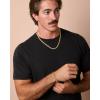 Lucky Brand Men’s Stainless Steel Rope Chain Necklace – 22” Gold-Tone Plated 7MM Durable 316L Steel Jewelry