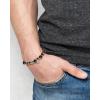 Lucky Brand Tiger’s Eye Beaded Bracelet for Men, Stainless Steel and Bead Stretch Bracelet