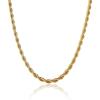 Lucky Brand Men’s Stainless Steel Rope Chain Necklace – 22” Gold-Tone Plated 7MM Durable 316L Steel Jewelry