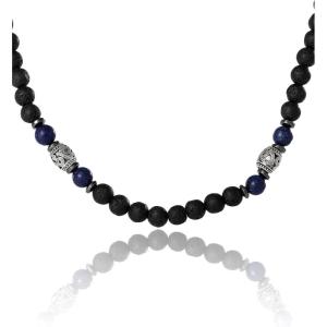 Lucky Brand Beaded Necklace for Men 22″, 304 Stainless Steel, Men’s Jewelry
