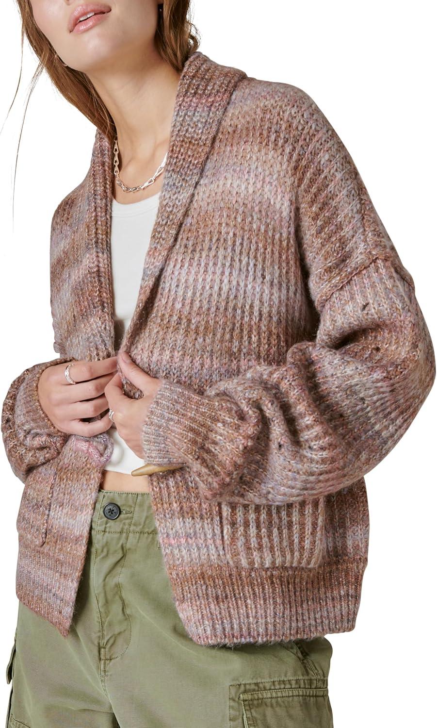 image:imageLucky Brand Womens Womens Toggle Front CardiganBerry Conserve Multi