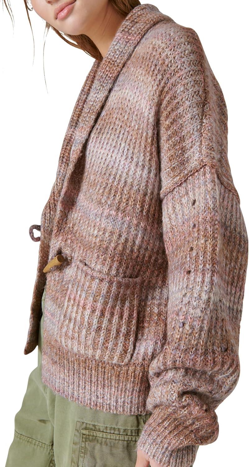 image:imageLucky Brand Womens Womens Toggle Front CardiganBerry Conserve Multi