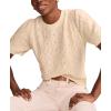 Lucky Brand Women’s Puff Sleeve Pointelle Sweater Tee(Turtledove)