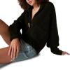 Lucky Brand Women’s Women’s Toggle Front Cardigan(Black)