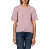 Lucky Brand Women’s Puff Sleeve Pointelle Sweater Tee(Elderberry)