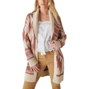 Lucky Brand Womens Lucky Brand Women’s Lucky Heritage Cardigan(Apple Butter Combo)