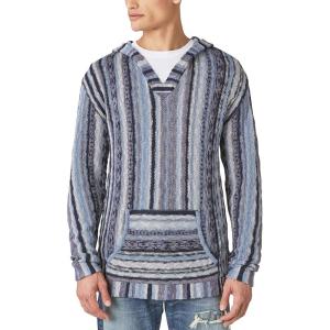 Lucky Brand Men’s Loop Terry Vertical Stripe Baja Hoodie(Multi)
