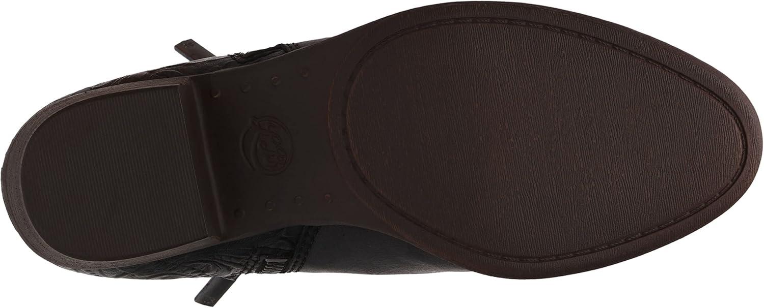 image:imageLucky Brand Womens Basel Ankle BootiesBlack Embossed