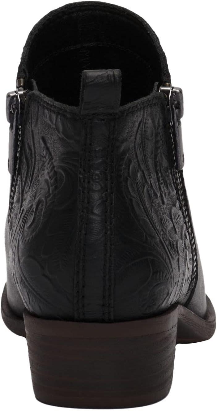 image:imageLucky Brand Womens Basel Ankle BootiesBlack Embossed
