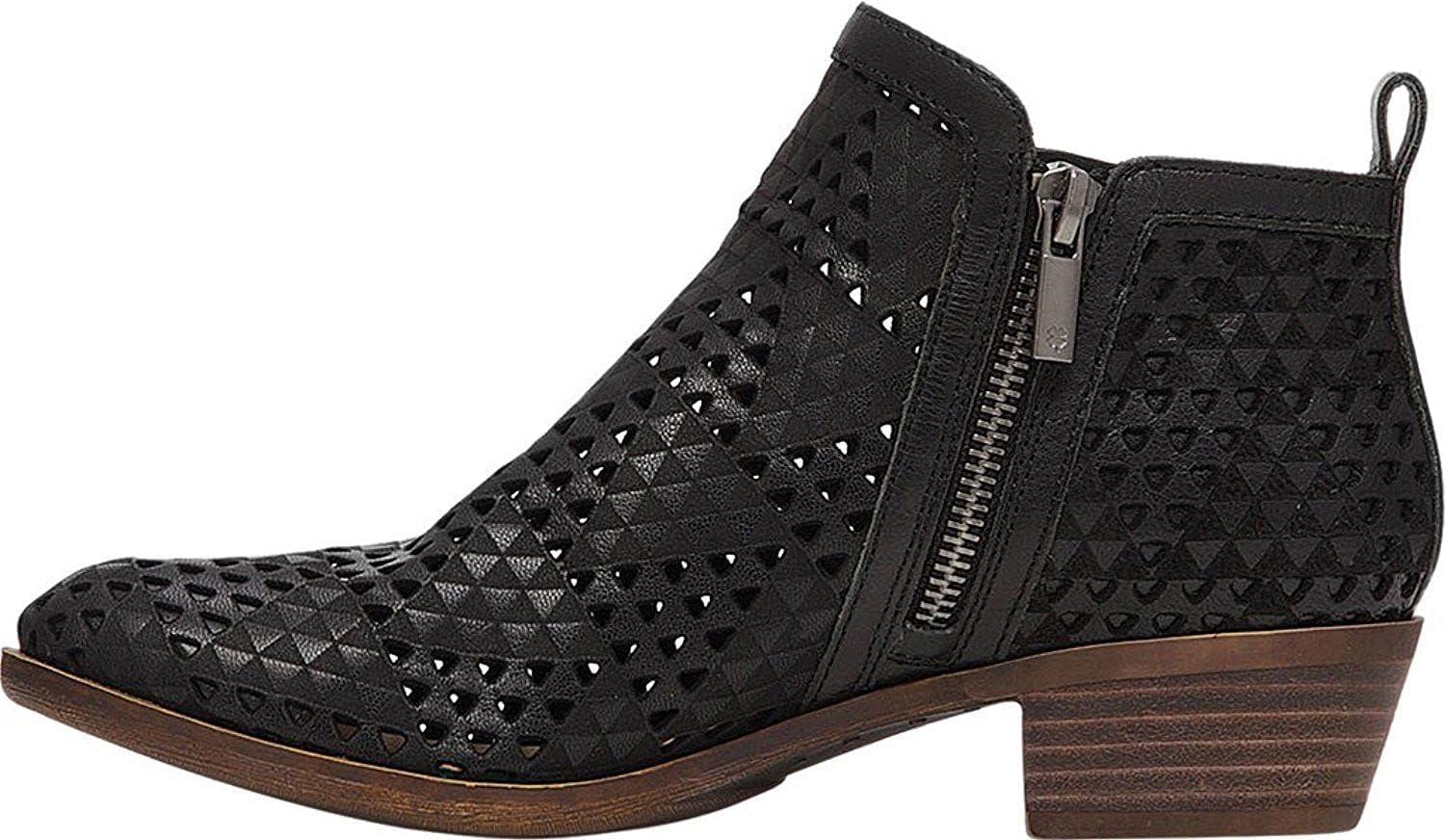 image:imageLucky Brand Womens Basel Ankle BootiesBlack Perforated Nubuck