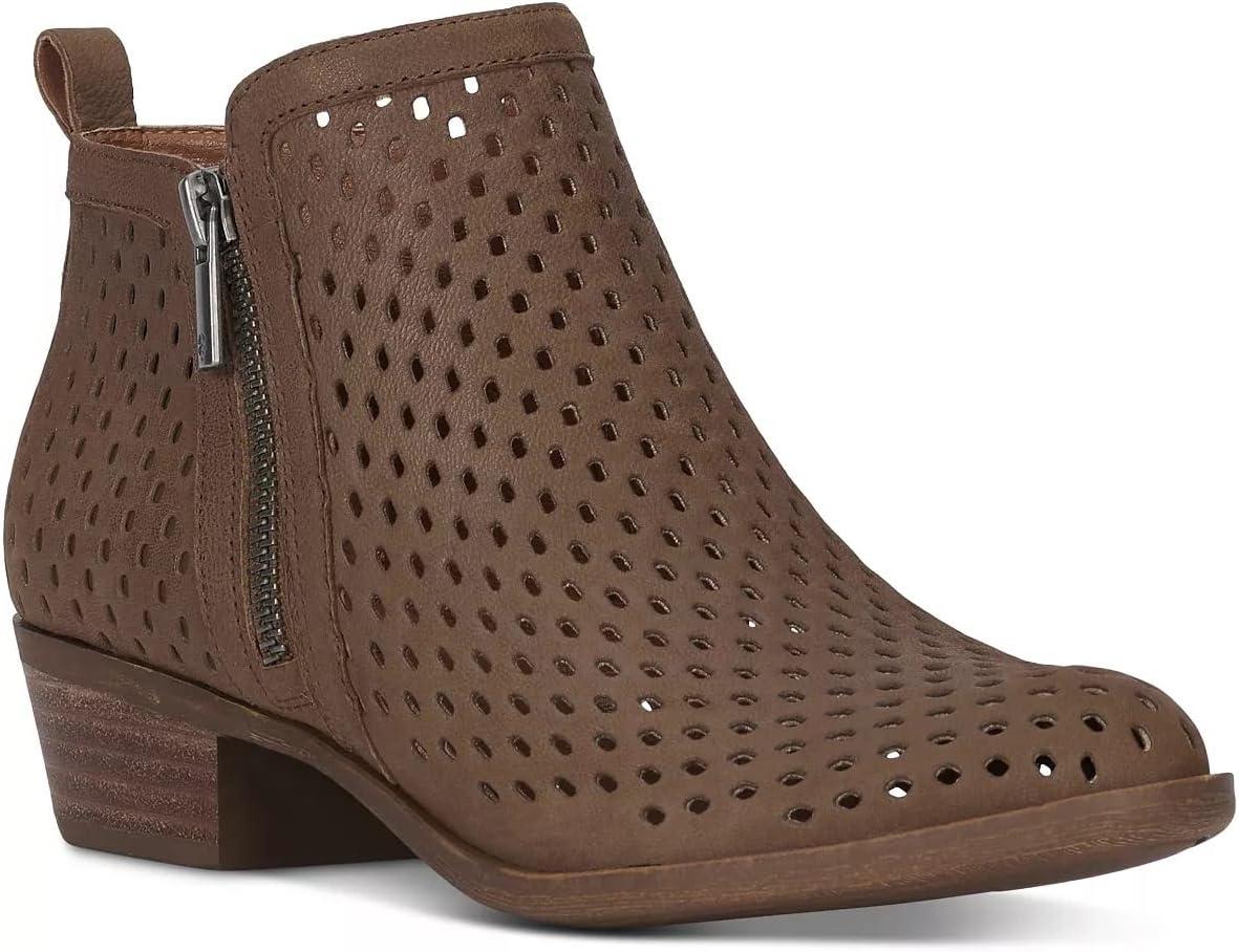 image:imageLucky Brand Womens Basel Ankle BootiesDark Stone Nubuck