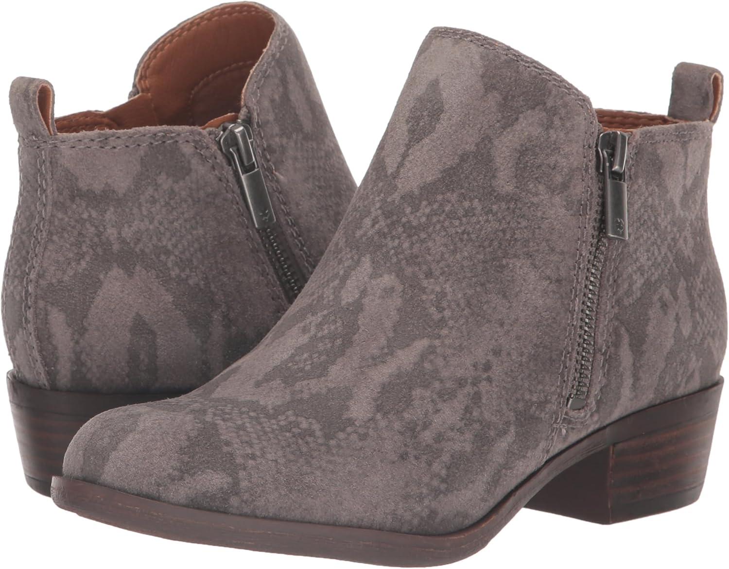 image:imageLucky Brand Womens Basel Ankle BootiesTitanium Leather