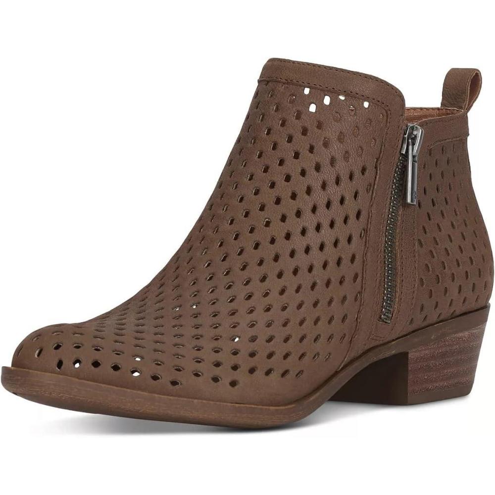 image:imageLucky Brand Womens Basel Ankle BootiesDark Stone Nubuck