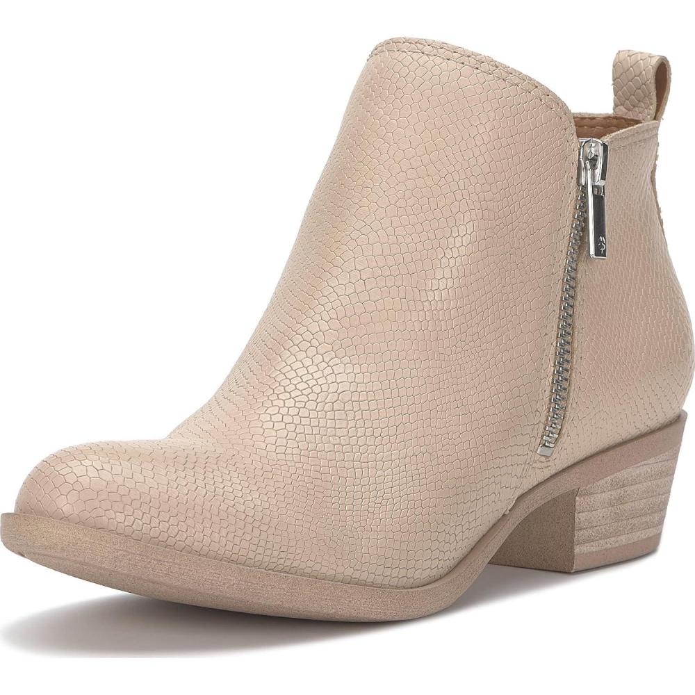 image:imageLucky Brand Womens Basel Ankle BootiesSmoke Grey Snake Print Leather