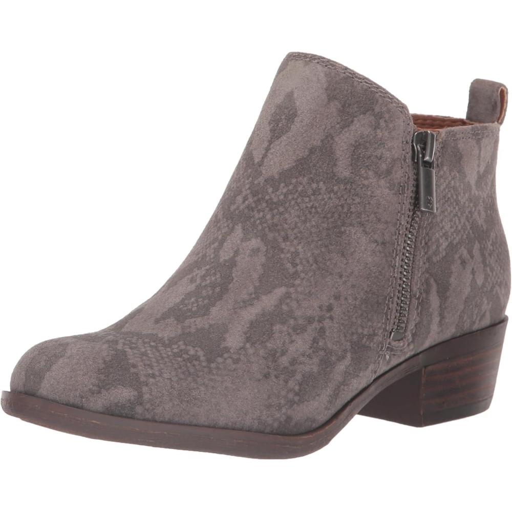 image:imageLucky Brand Womens Basel Ankle BootiesTitanium Leather