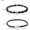 Lucky Brand Bracelet Set for Men 2 Pieces, 8.5″ Braided and Stretch Beaded Bracelets, Gifts for Him