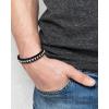 Lucky Brand Mens Stainless Steel and Black Bracelet 8.5″, Silver Chain Bracelet for Men